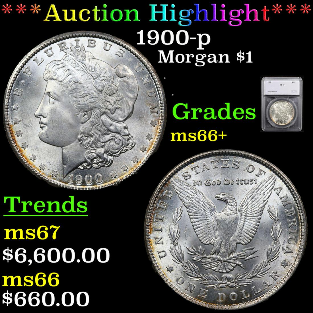 ***Auction Highlight*** 1900-p Morgan Dollar $1 Graded (1 of 5)