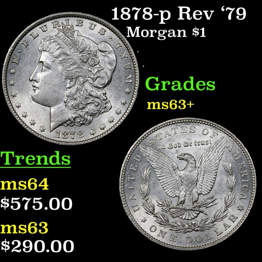 1878-p Rev '79 Morgan Dollar 1 Grades Select+ Unc (1 of 3)