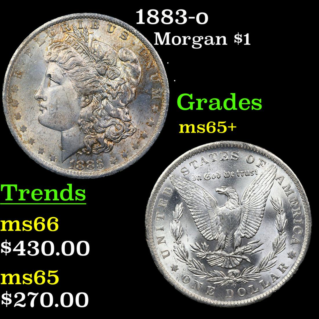 1883-o Morgan Dollar $1 Grades GEM+ Unc (1 of 3)