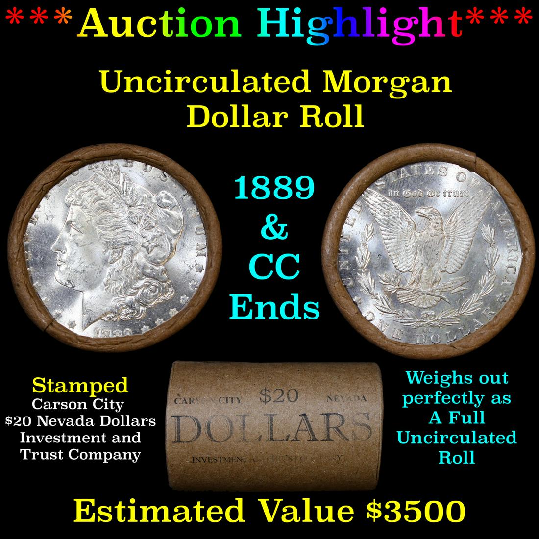 ***Auction Highlight*** 1889 & CC Uncirculated Morgan (1 of 4)