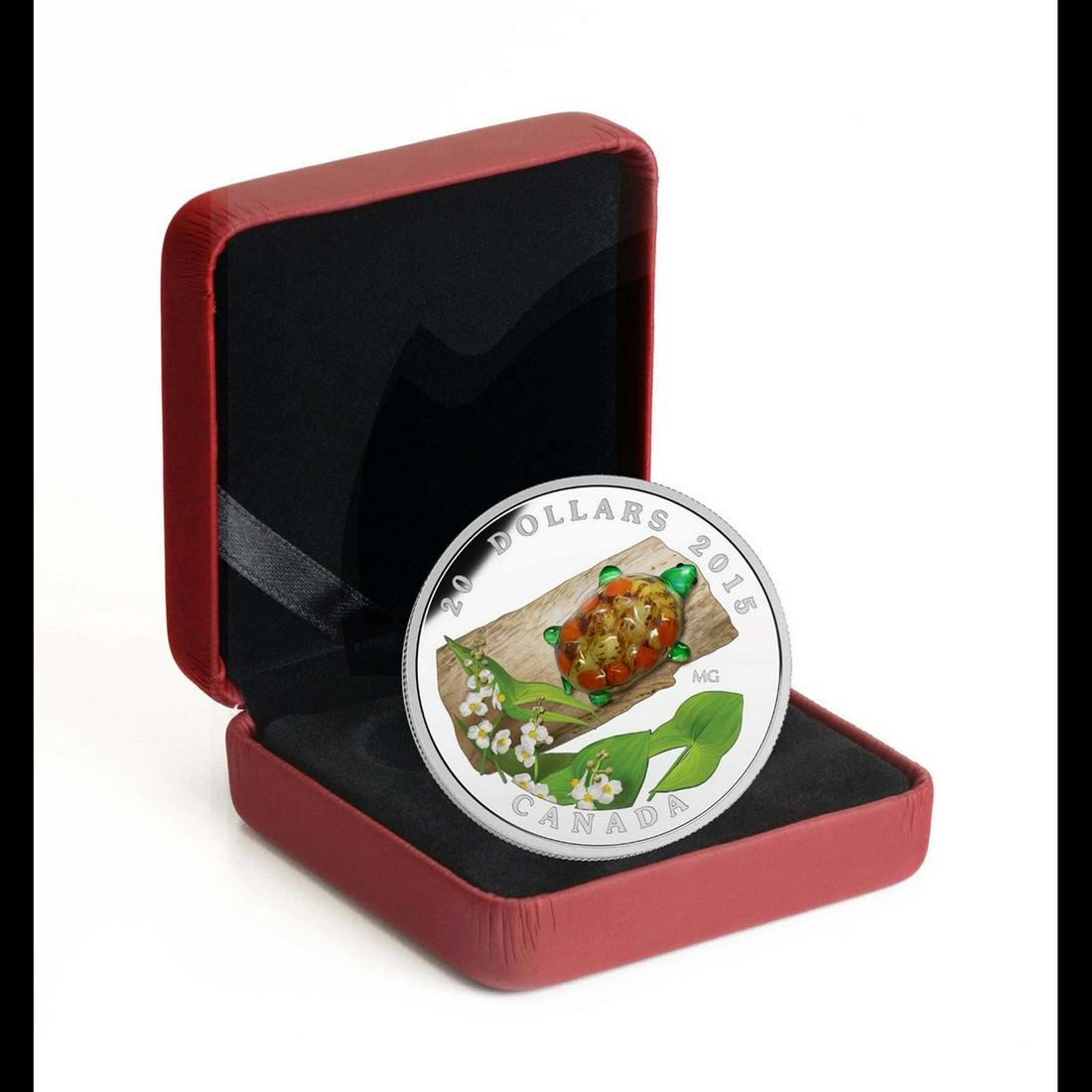 2015 $20 Venetian Glass Turtle with Broadleaf Arrowhead (1 of 1)