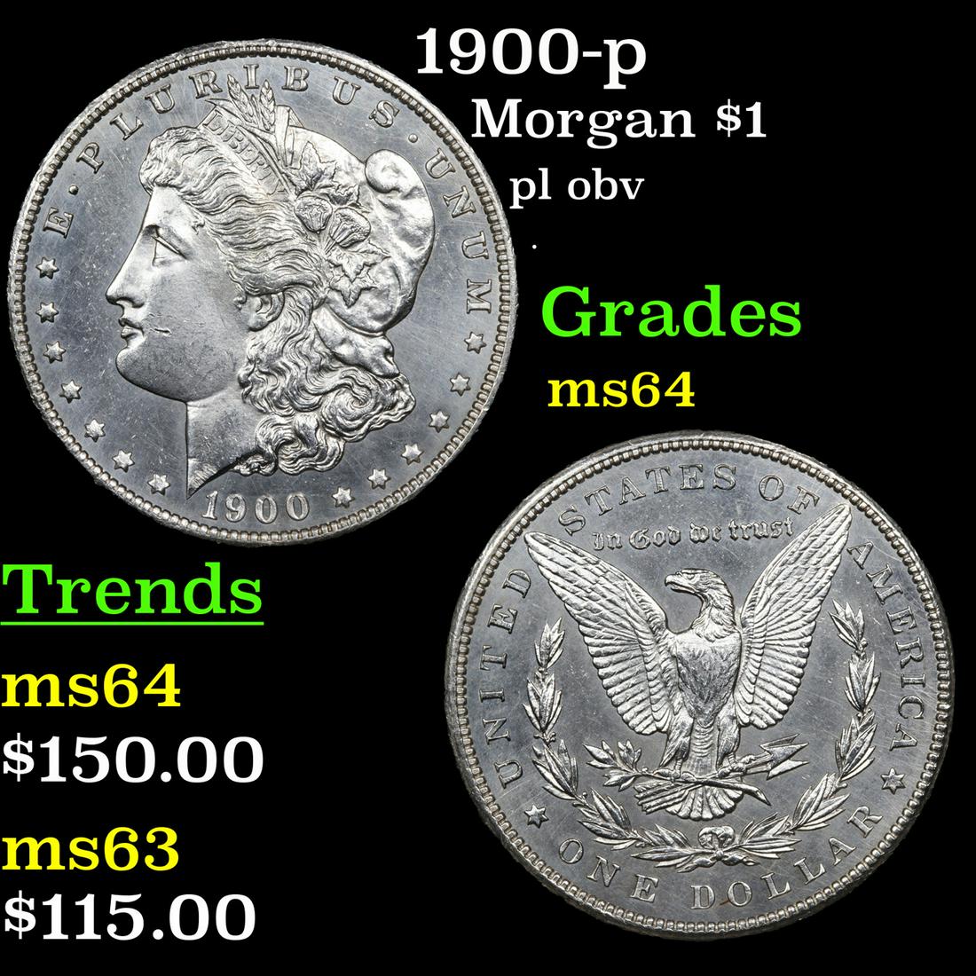 1900-p Morgan $1 Grades Choice Unc (1 of 3)