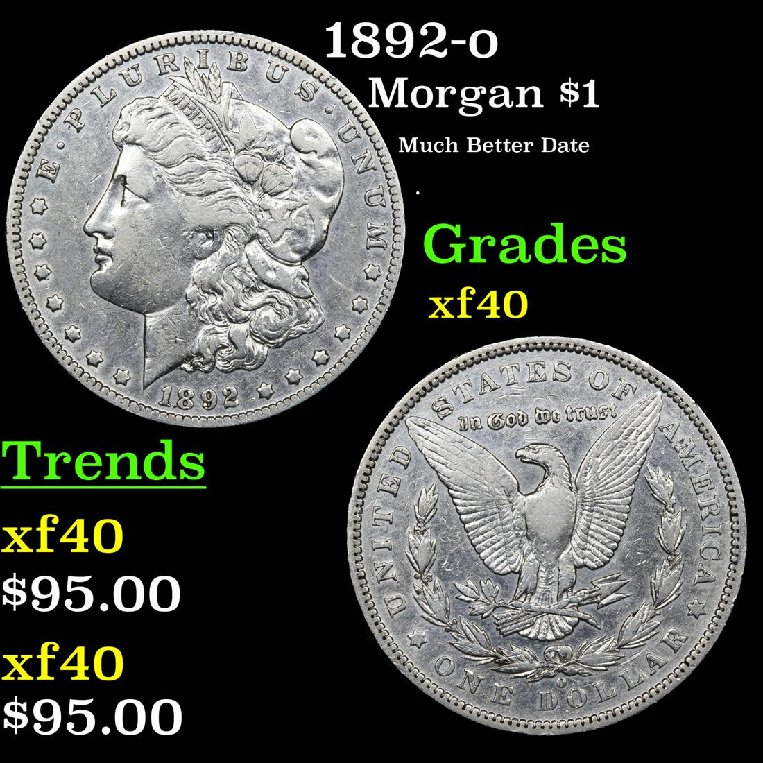 1892-o Morgan $1 Grades xf (1 of 3)