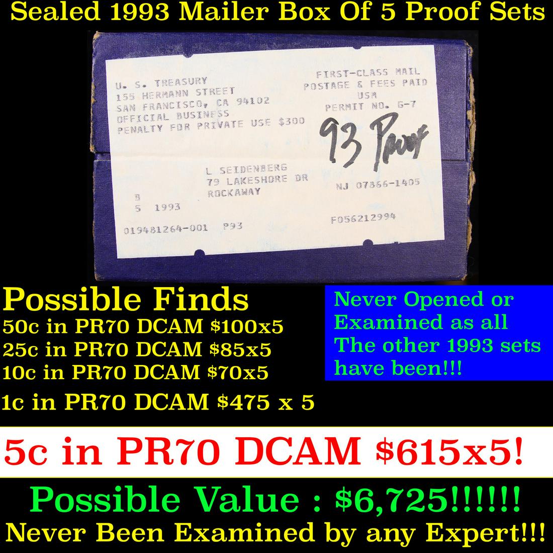 ***Auction Highlight*** Original sealed box 5- 1993 (1 of 2)