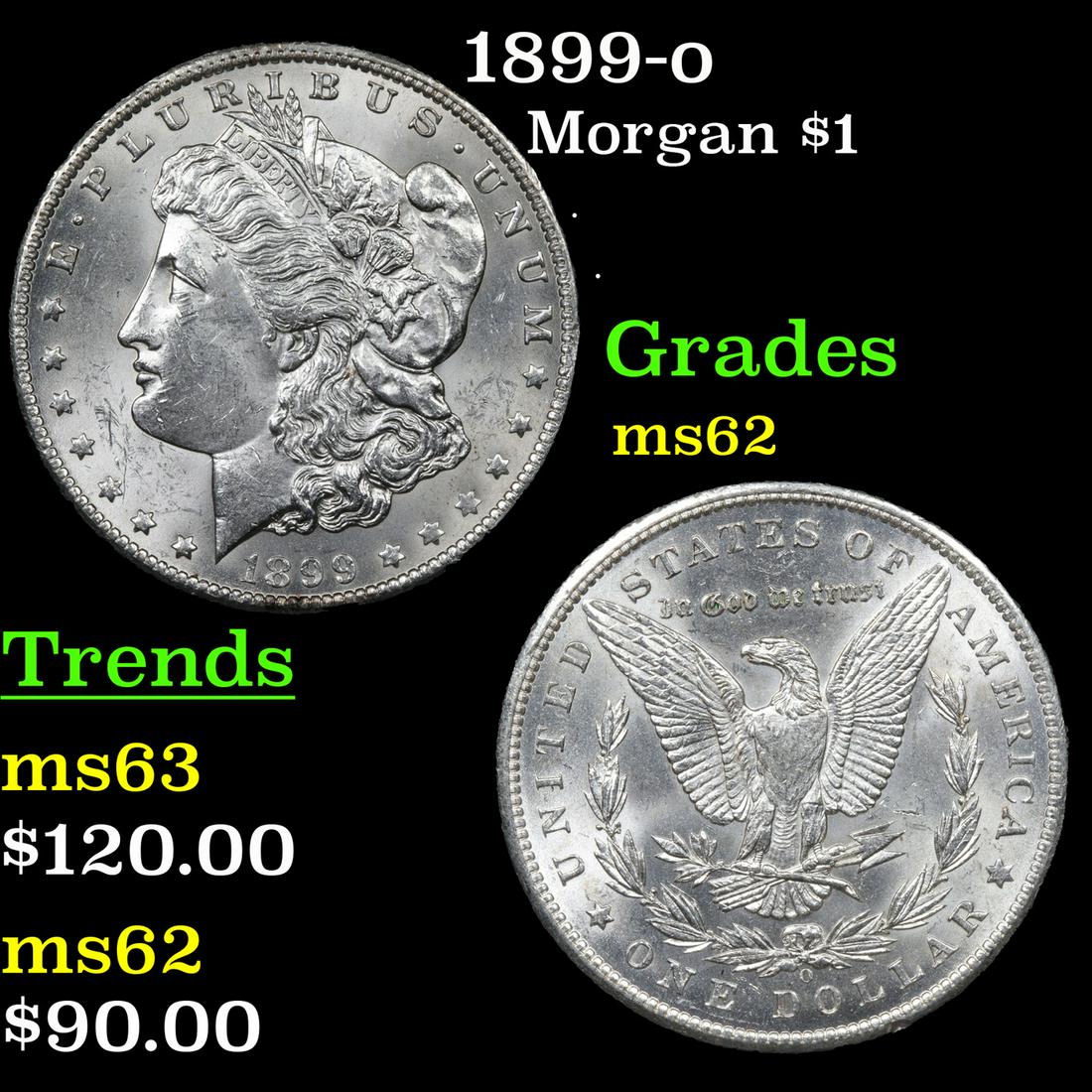 1899-o Morgan $1 Grades Select Unc (1 of 3)