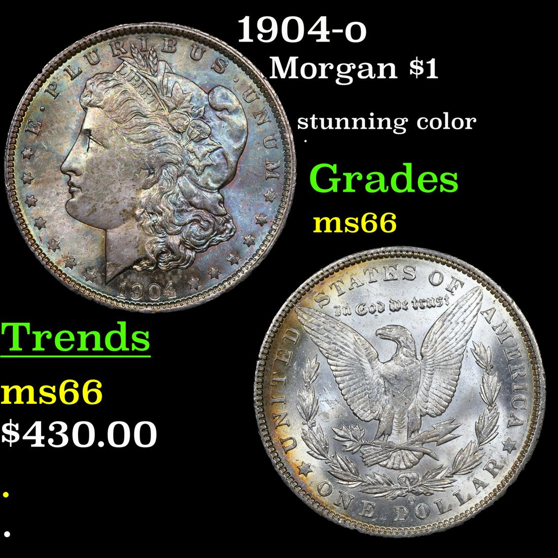 1904-o Morgan $1 Grades GEM+ Unc (1 of 3)