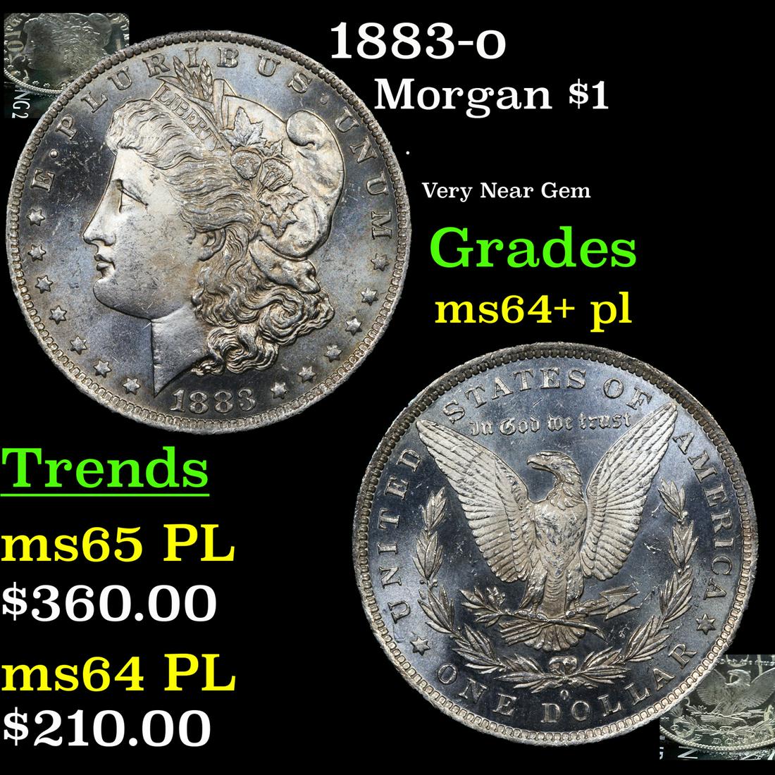 1883-o Morgan $1 Grades Choice Unc+ PL (1 of 3)