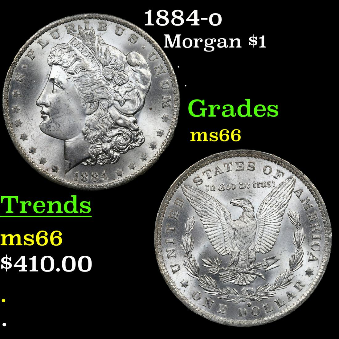 1884-o Morgan Dollar $1 Grades GEM+ Unc (1 of 3)