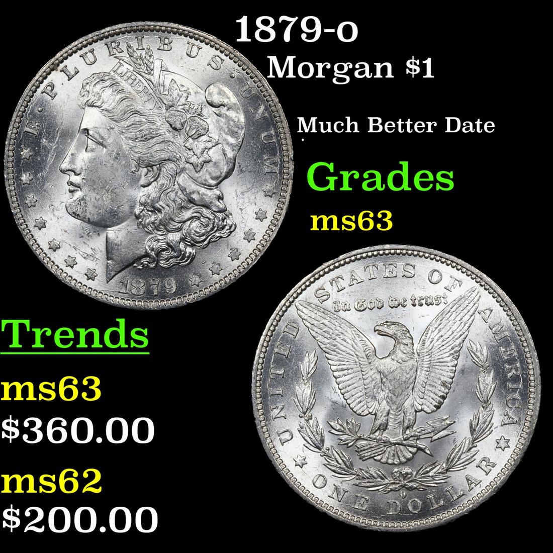 1879-o Morgan Dollar $1 Grades Select Unc (1 of 3)