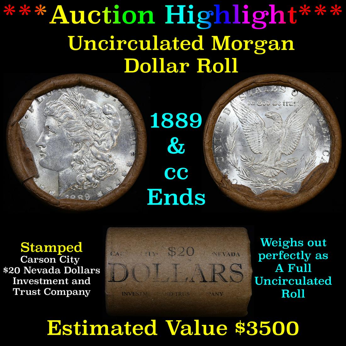 ***Auction Highlight*** 1889 & CC Uncirculated Morgan (1 of 4)