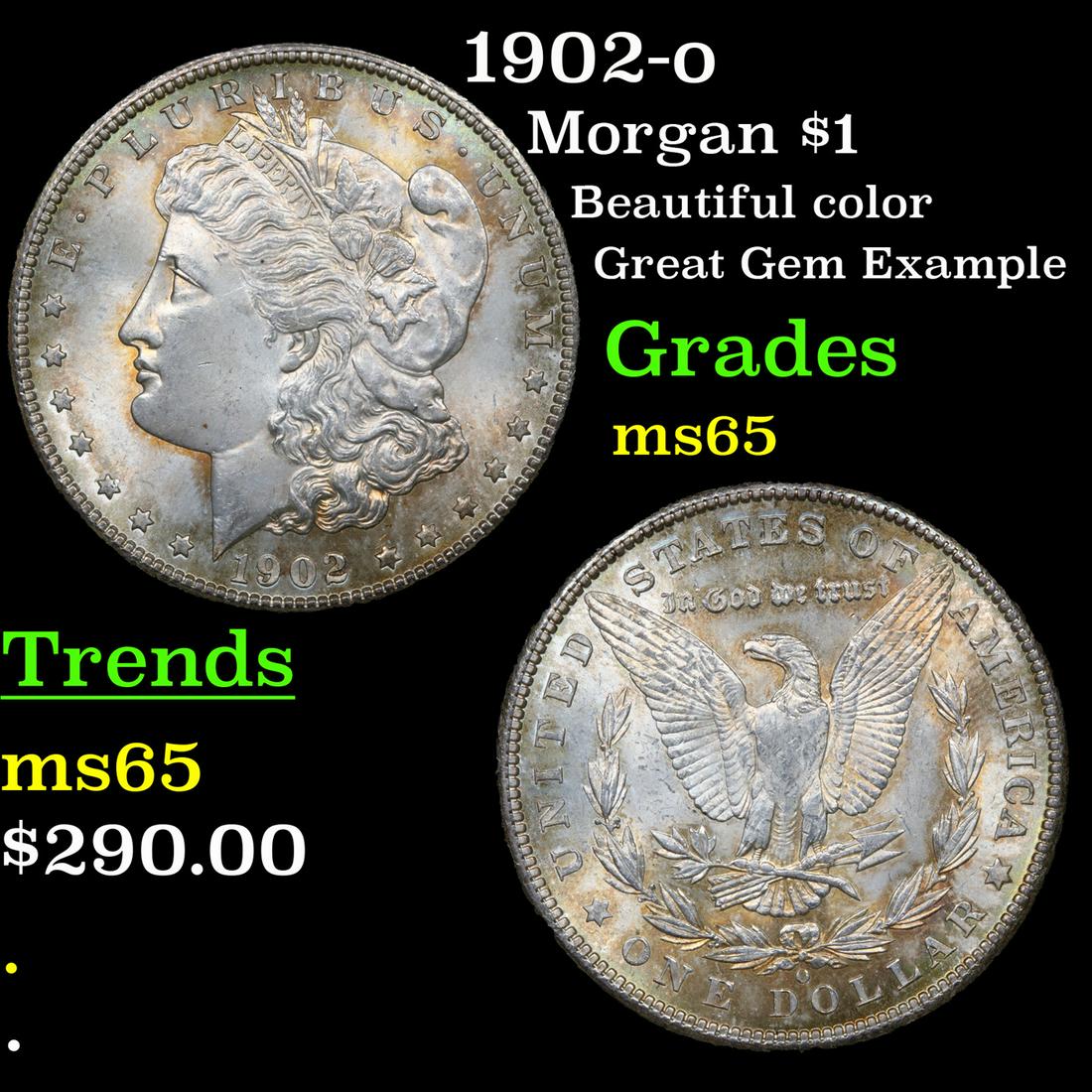 1902-o Morgan Dollar $1 Grades GEM Unc (1 of 3)
