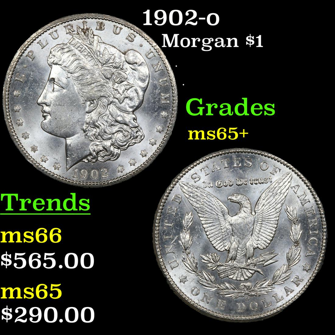 1902-o Morgan Dollar $1 Grades GEM+ Unc (1 of 3)