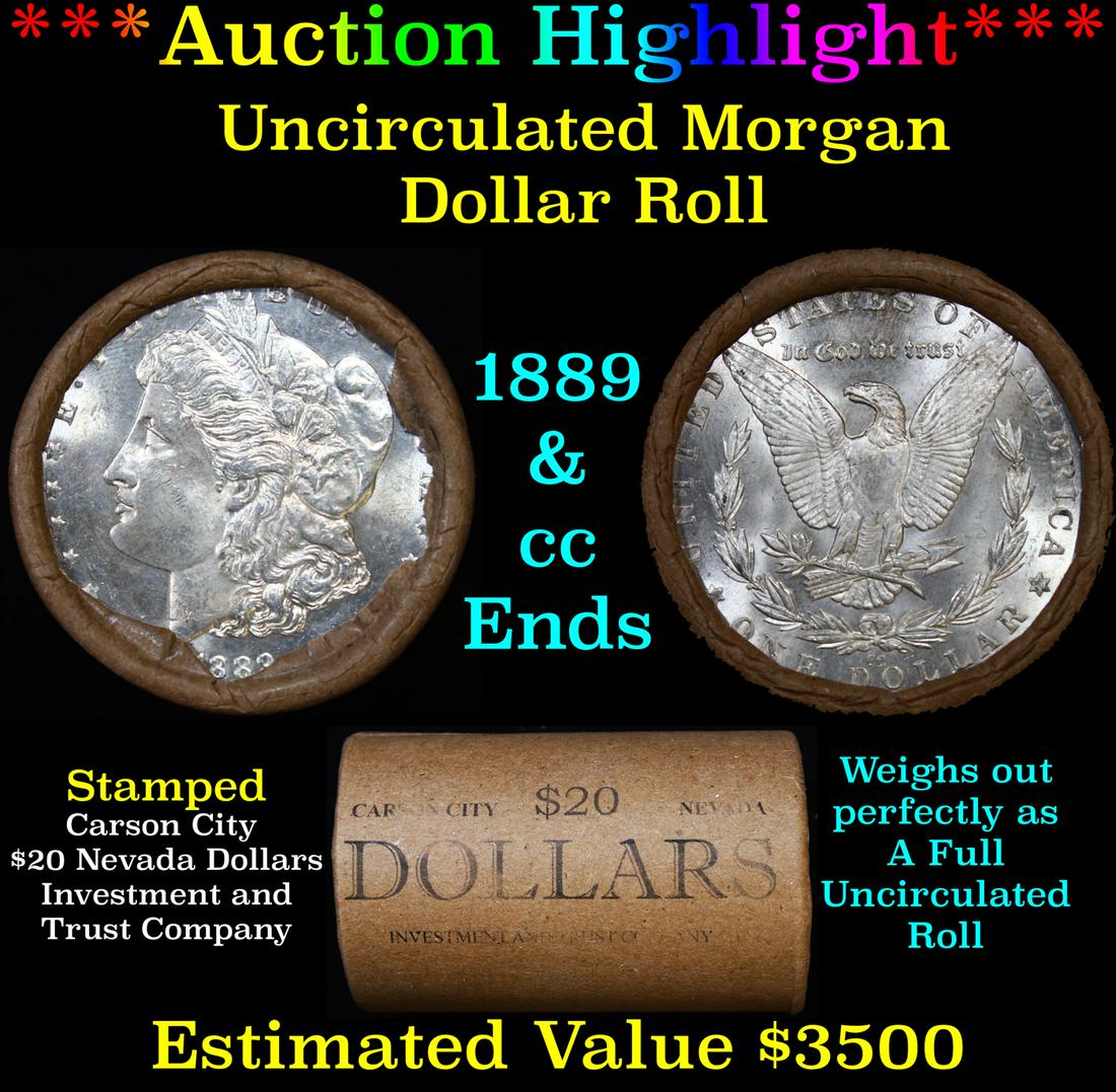 ***Auction Highlight*** 1889 & CC Uncirculated Morgan (1 of 4)