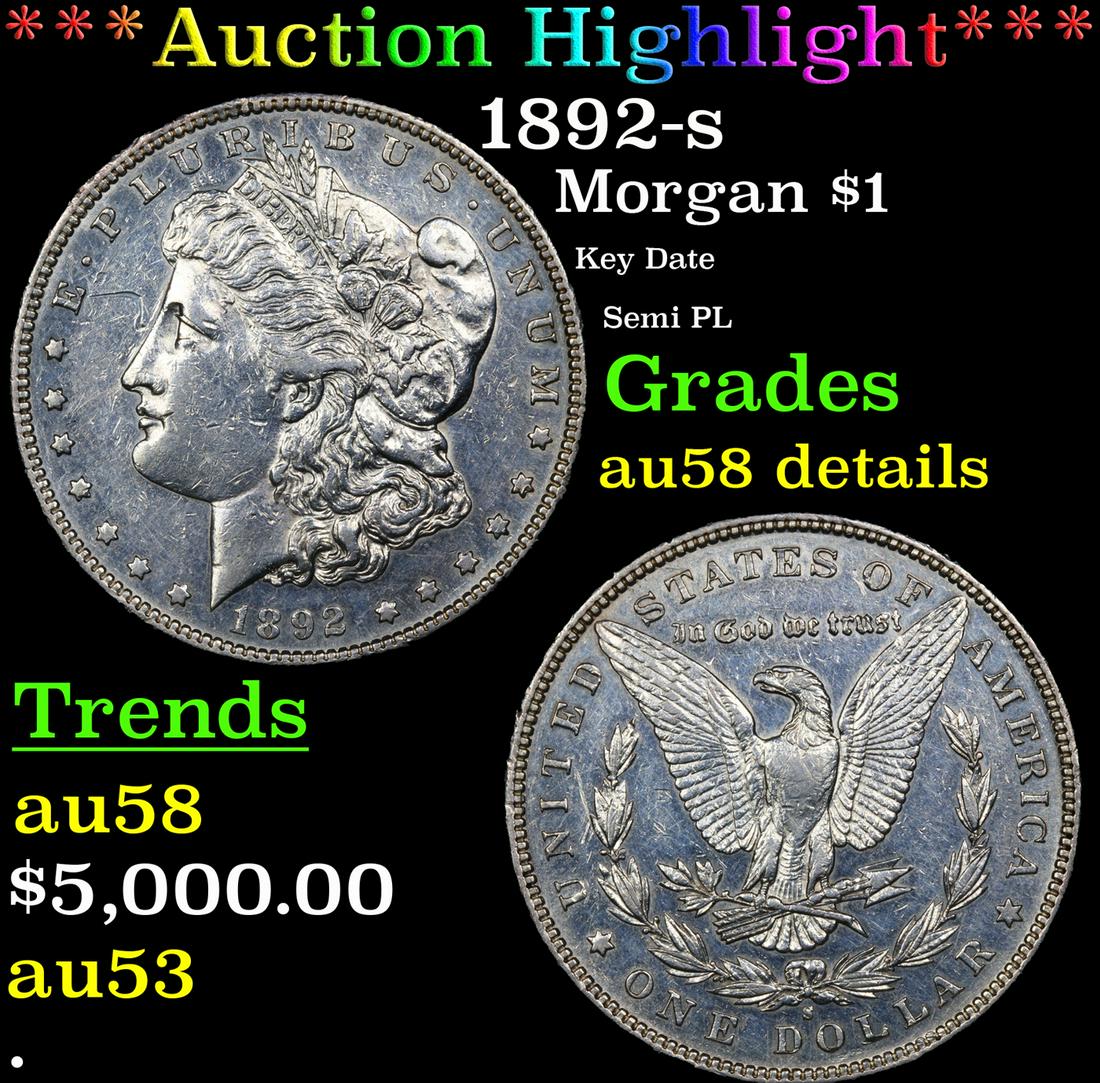 ***Auction Highlight*** 1892-s Morgan Dollar $1 Graded (1 of 5)