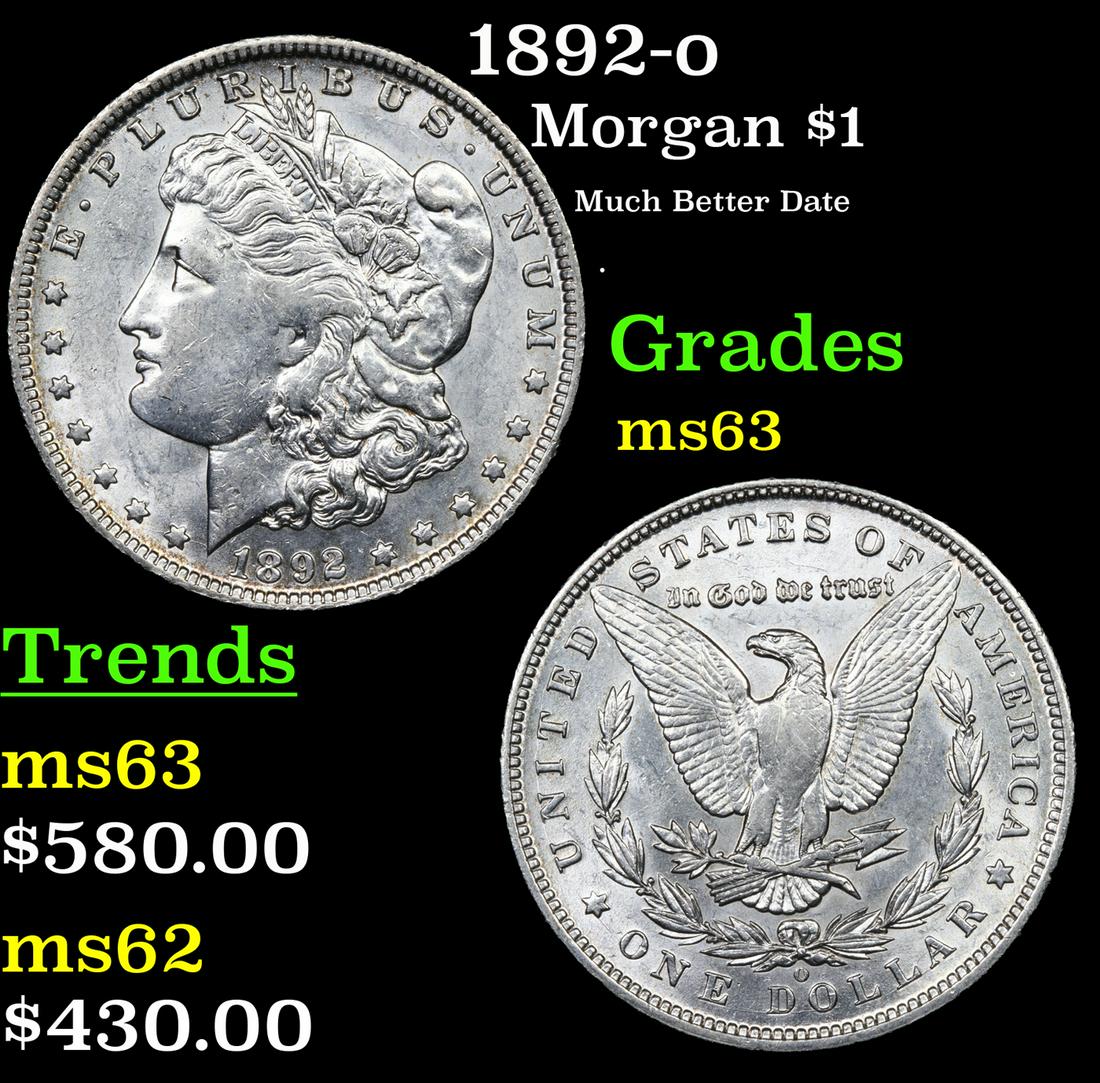 1892-o Morgan Dollar $1 Grades Select Unc (1 of 3)