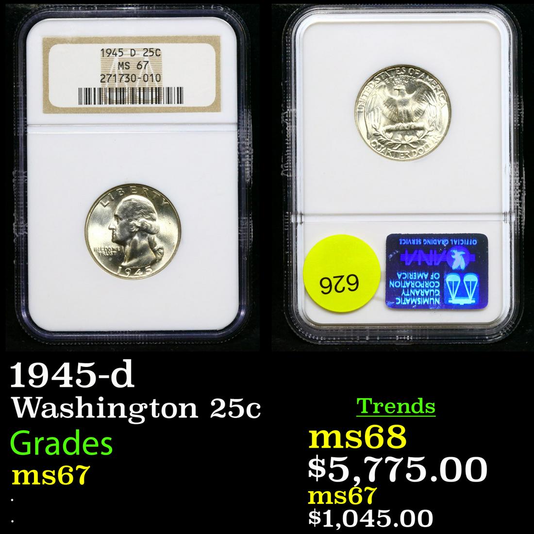 ***Auction Highlight*** NGC 1945-d Washington Quarter (1 of 3)