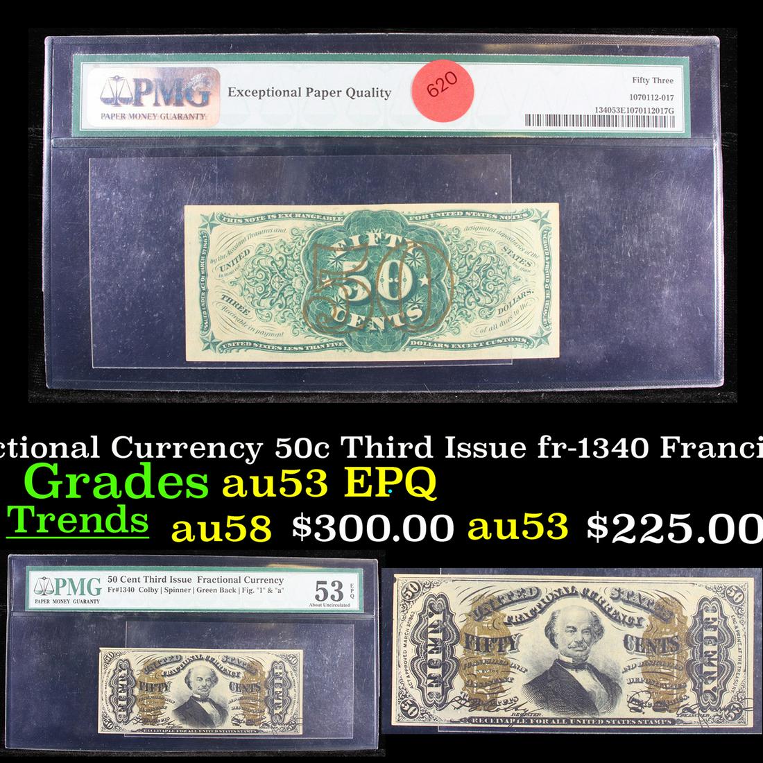 US Fractional Currency 50c Third Issue fr-1340 Francis (1 of 4)