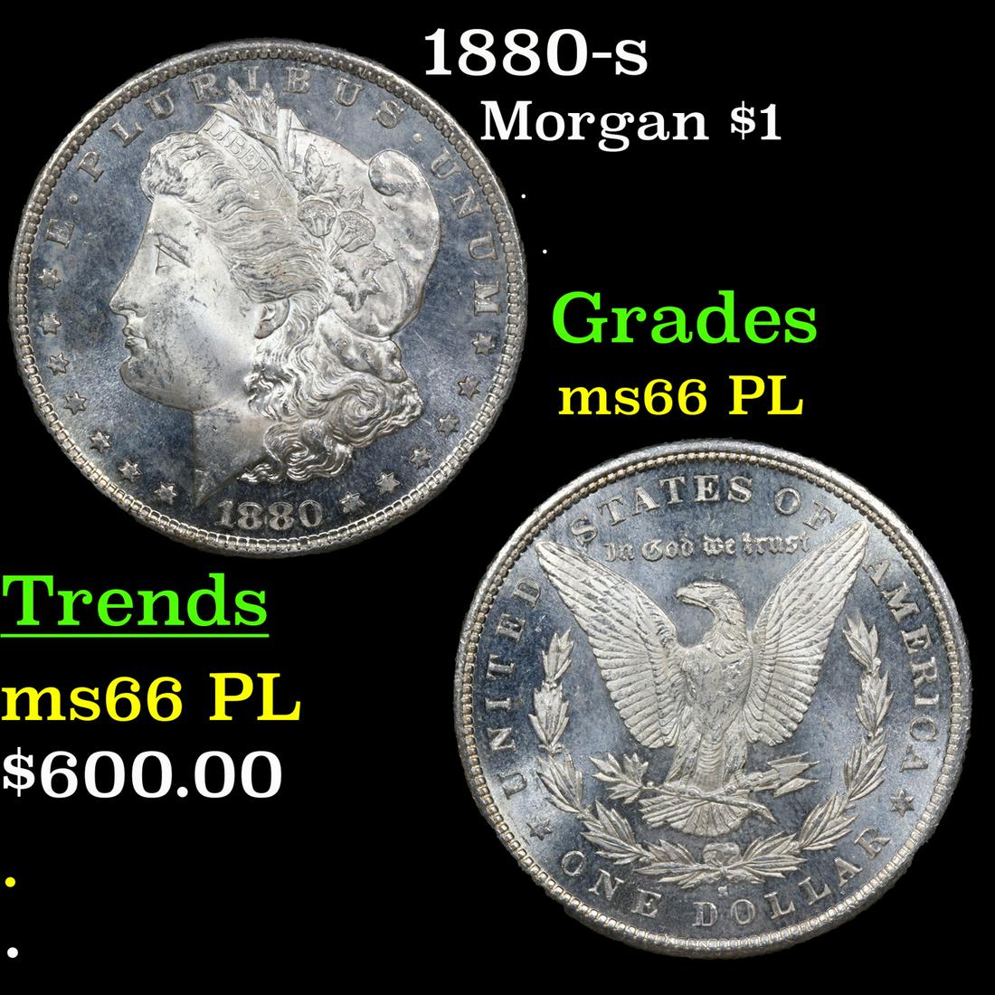 1880-s Morgan Dollar $1 Grades GEM+ UNC PL (1 of 7)