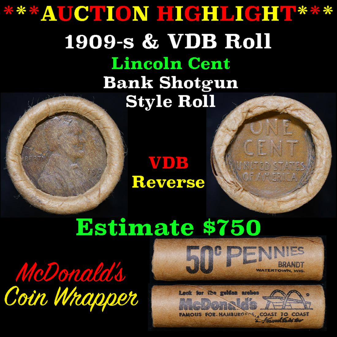 Lincoln Wheat cent 1c Orig Brandt McDonalds roll, (1 of 5)