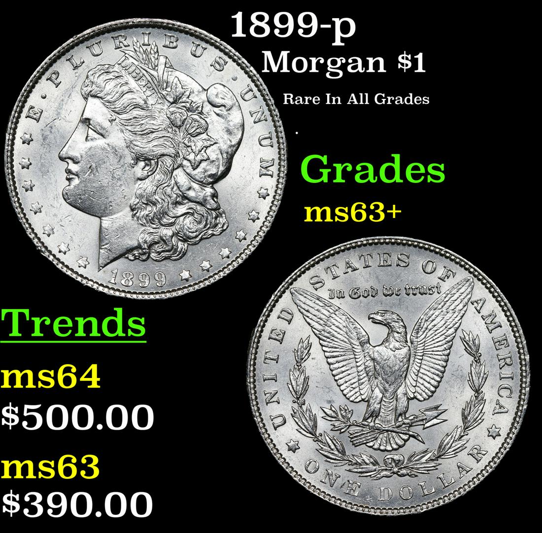 1899-p Morgan Dollar $1 Grades Select+ Unc (1 of 3)