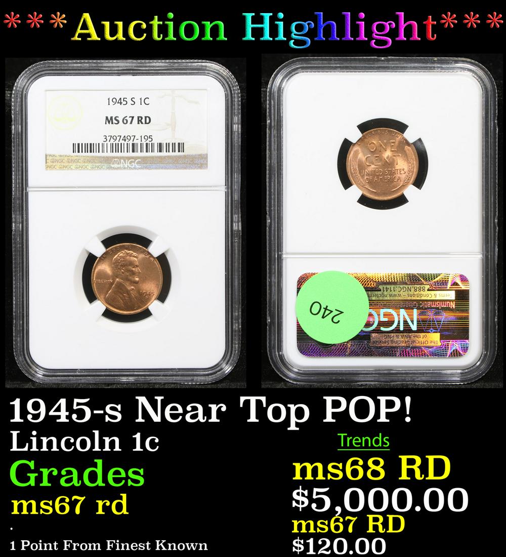 *Highlight* 1945-s Near Top POP! Lincoln 1c Graded ms67 (1 of 3)
