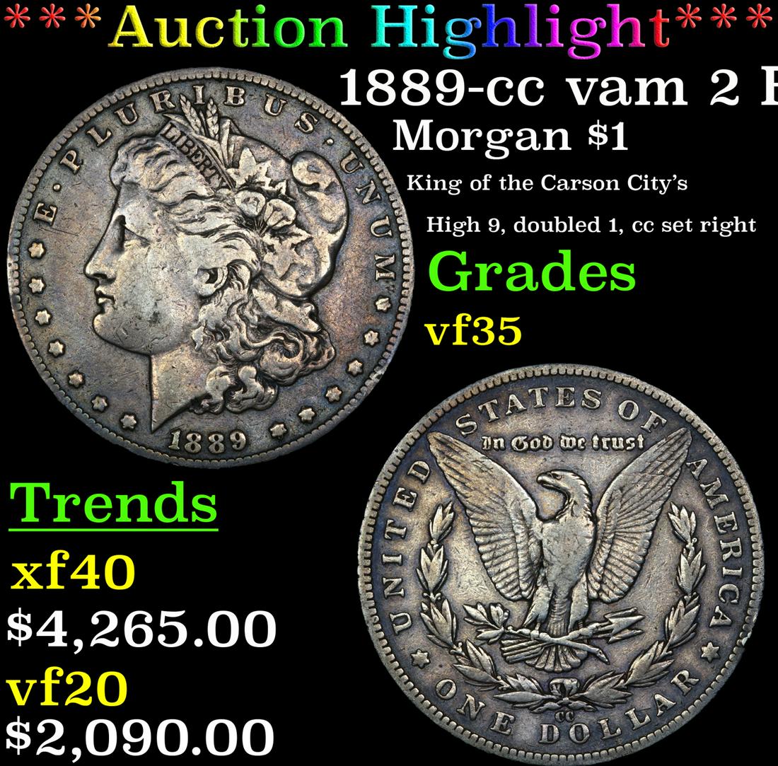 *Highlight* 1889-cc vam 2 R5 Morgan $1 Graded vf++ (1 of 5)
