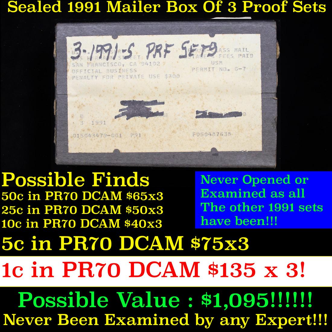 Original sealed box 3- 1991 United States Mint Proof (1 of 2)