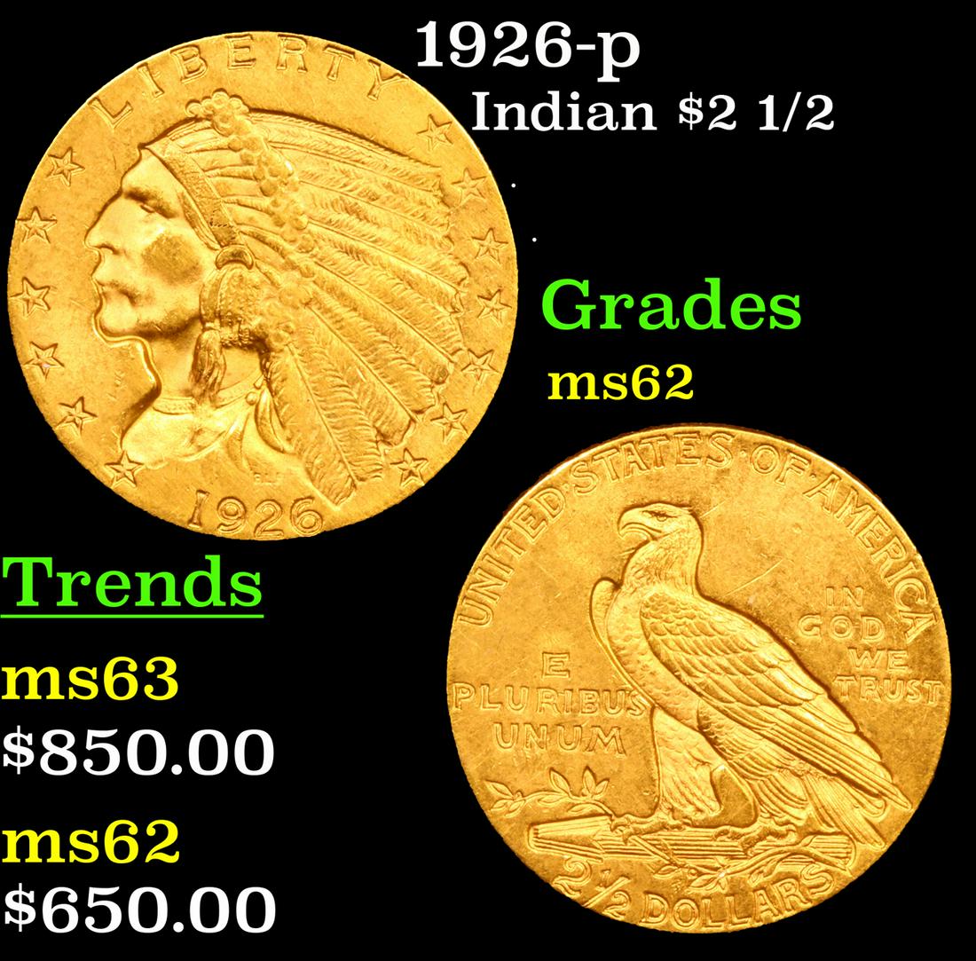 1926-p Indian $2 1/2 Grades Select Unc (1 of 3)