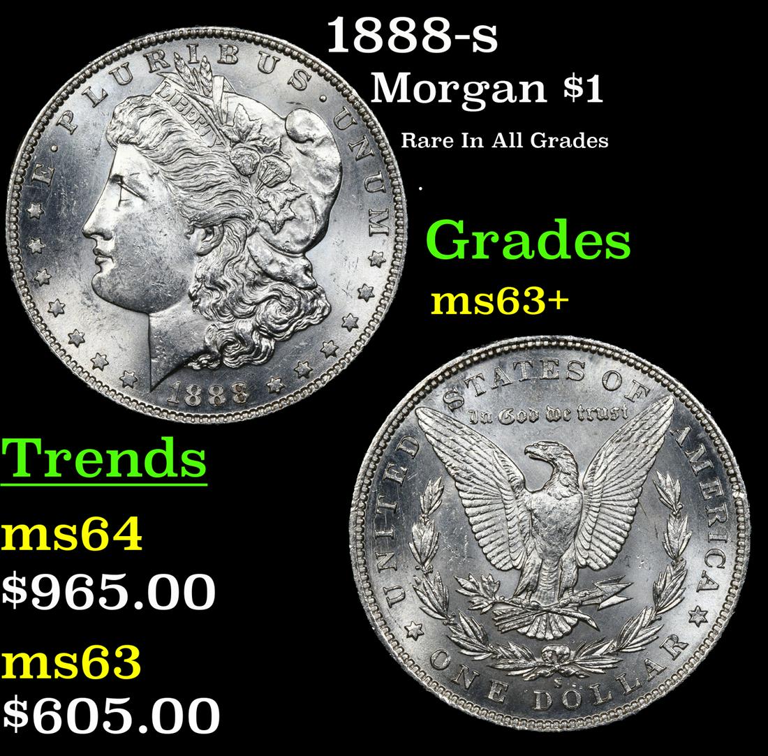1888-s Morgan $1 Grades Select+ Unc (1 of 3)