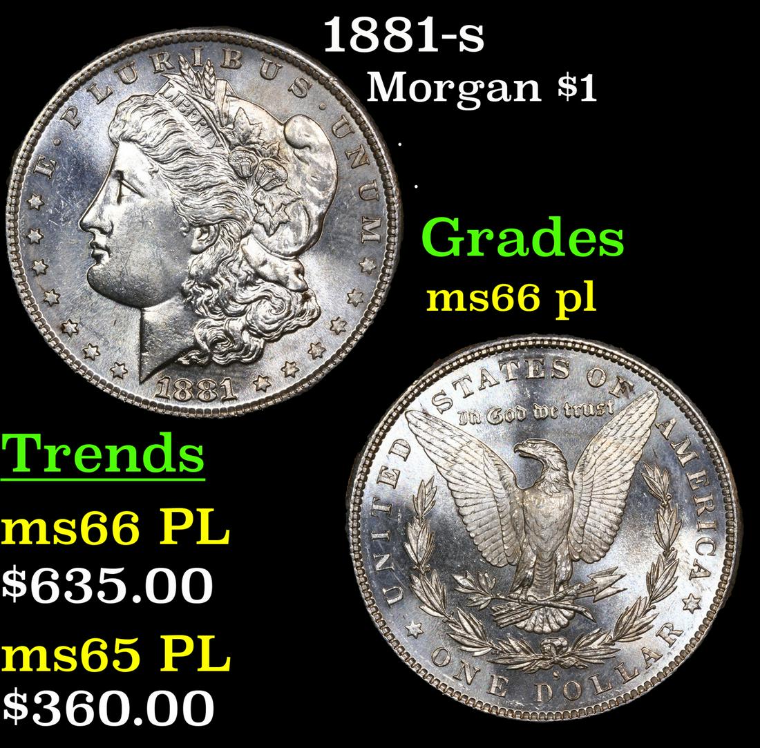 1881-s Morgan $1 Grades GEM+ UNC PL (1 of 3)