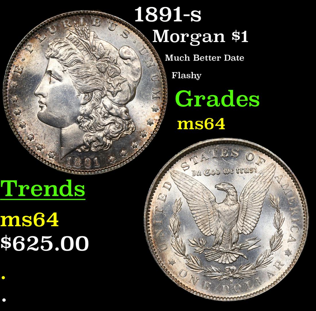 1891-s Morgan $1 Grades Choice Unc (1 of 3)