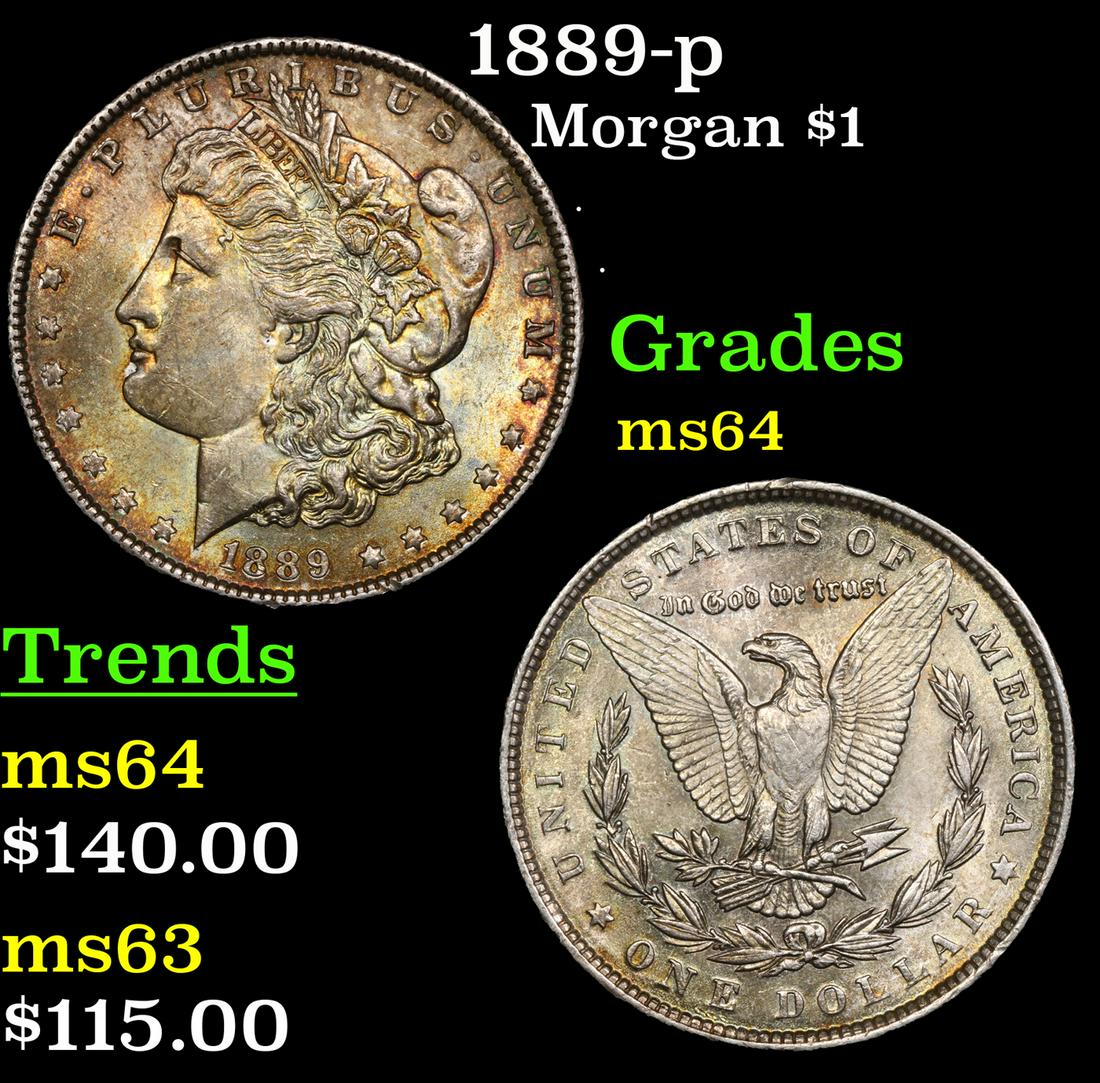 1889-p Morgan $1 Grades Choice Unc (1 of 3)