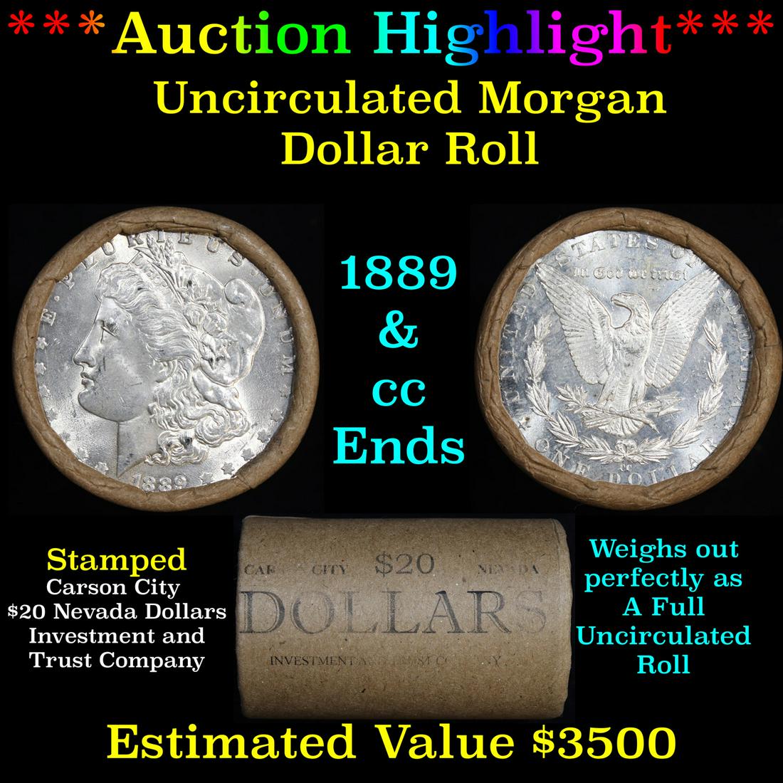 ***Auction Highlight*** 1889 & CC Uncirculated Morgan (1 of 4)