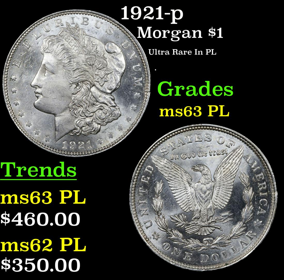 1921-p Morgan $1 Grades Select Unc PL (1 of 7)