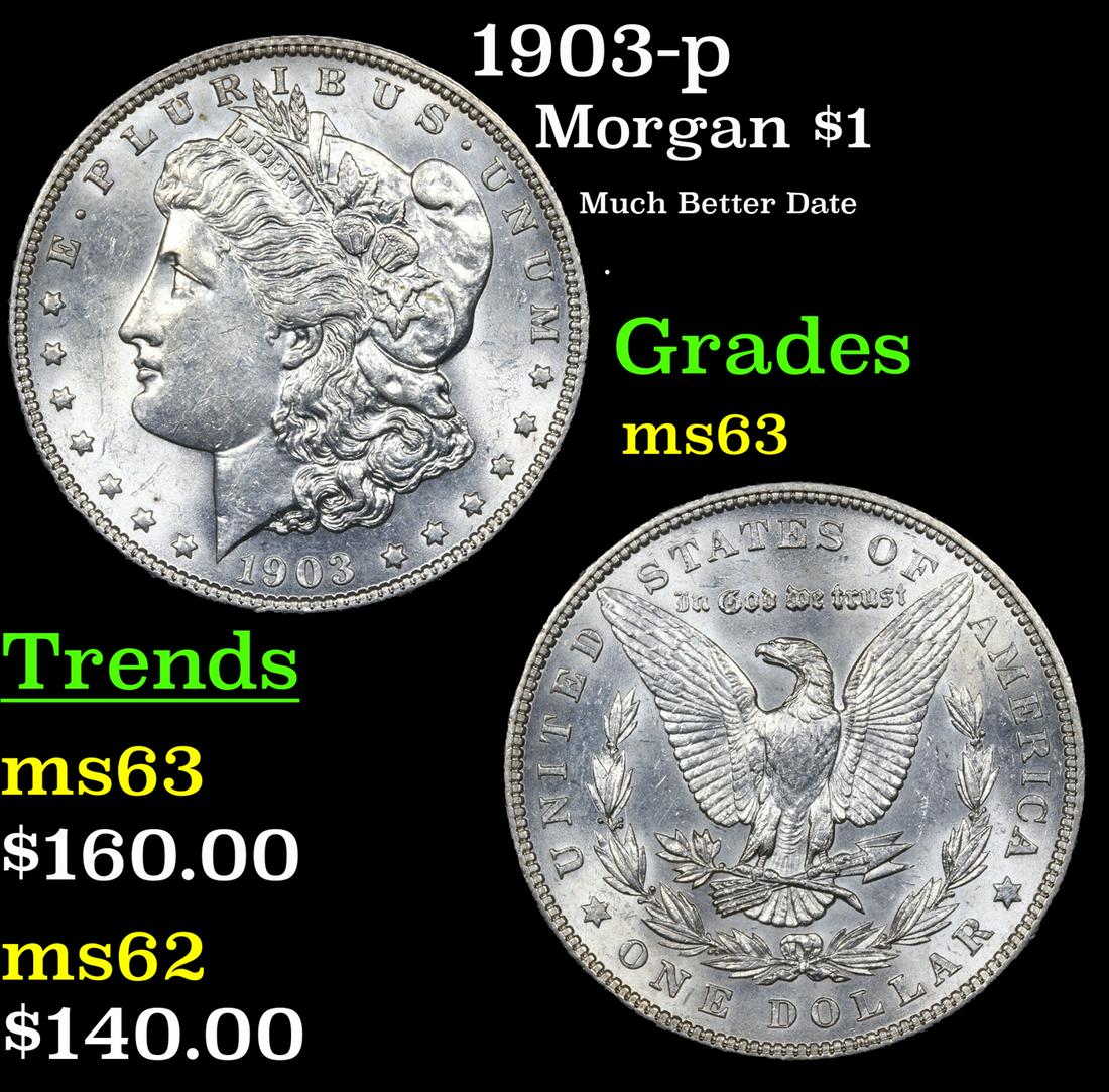 1903-p Morgan $1 Grades Select Unc (1 of 3)