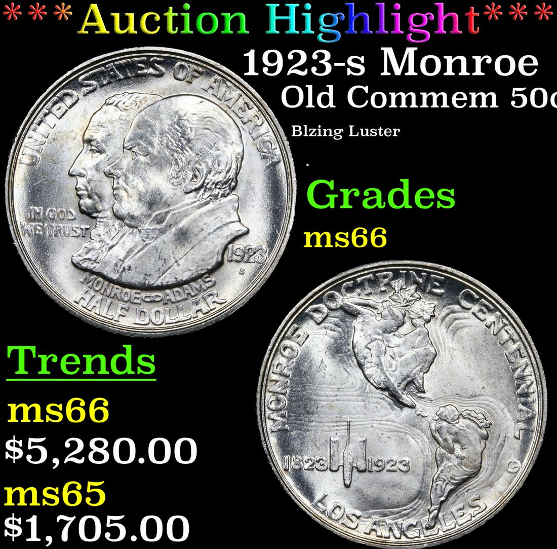 *Highlight* 1923-s Monroe Old Commem 50c Graded ms66 (1 of 5)