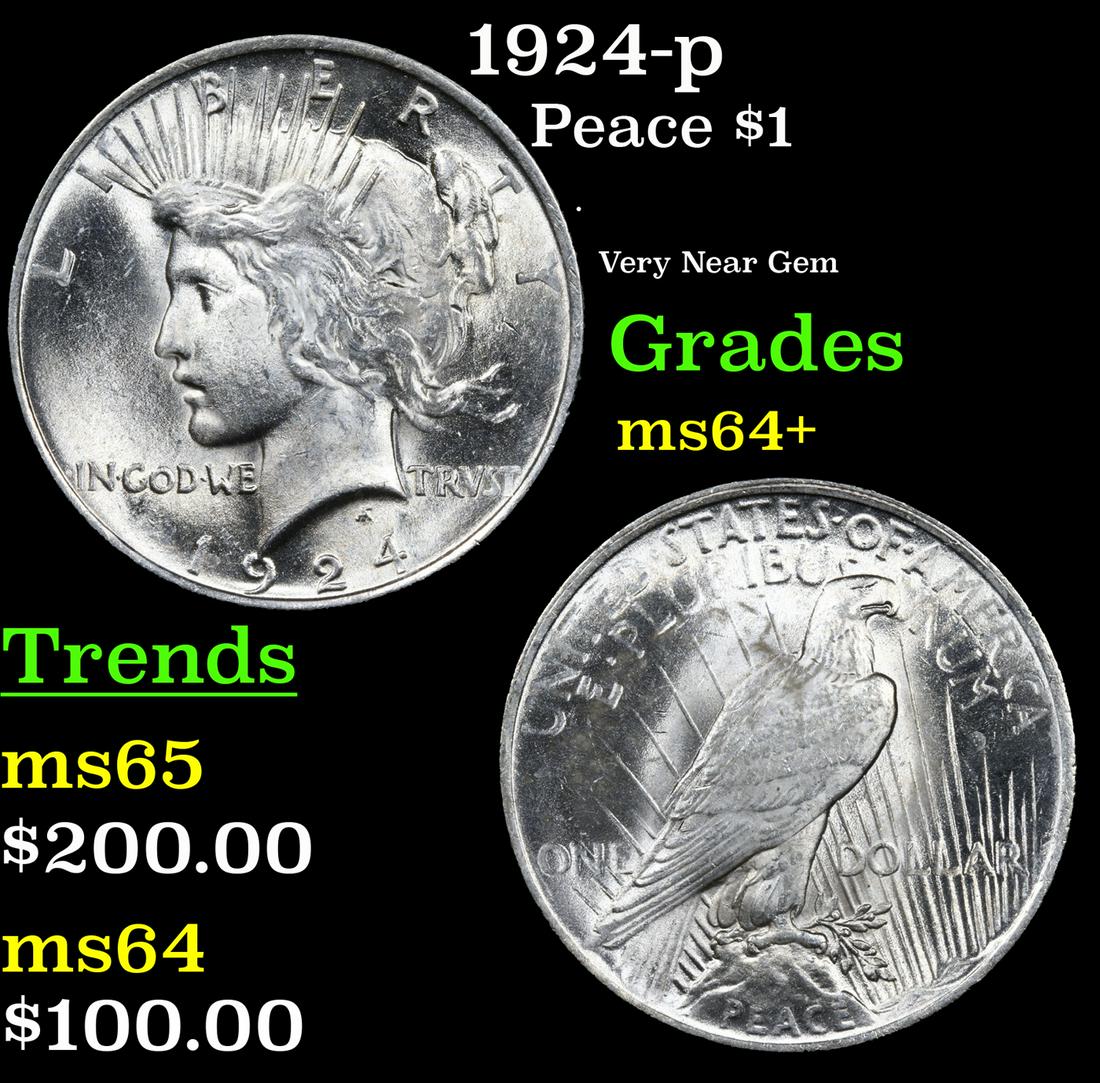 1924-p Peace $1 Grades Choice+ Unc (1 of 3)