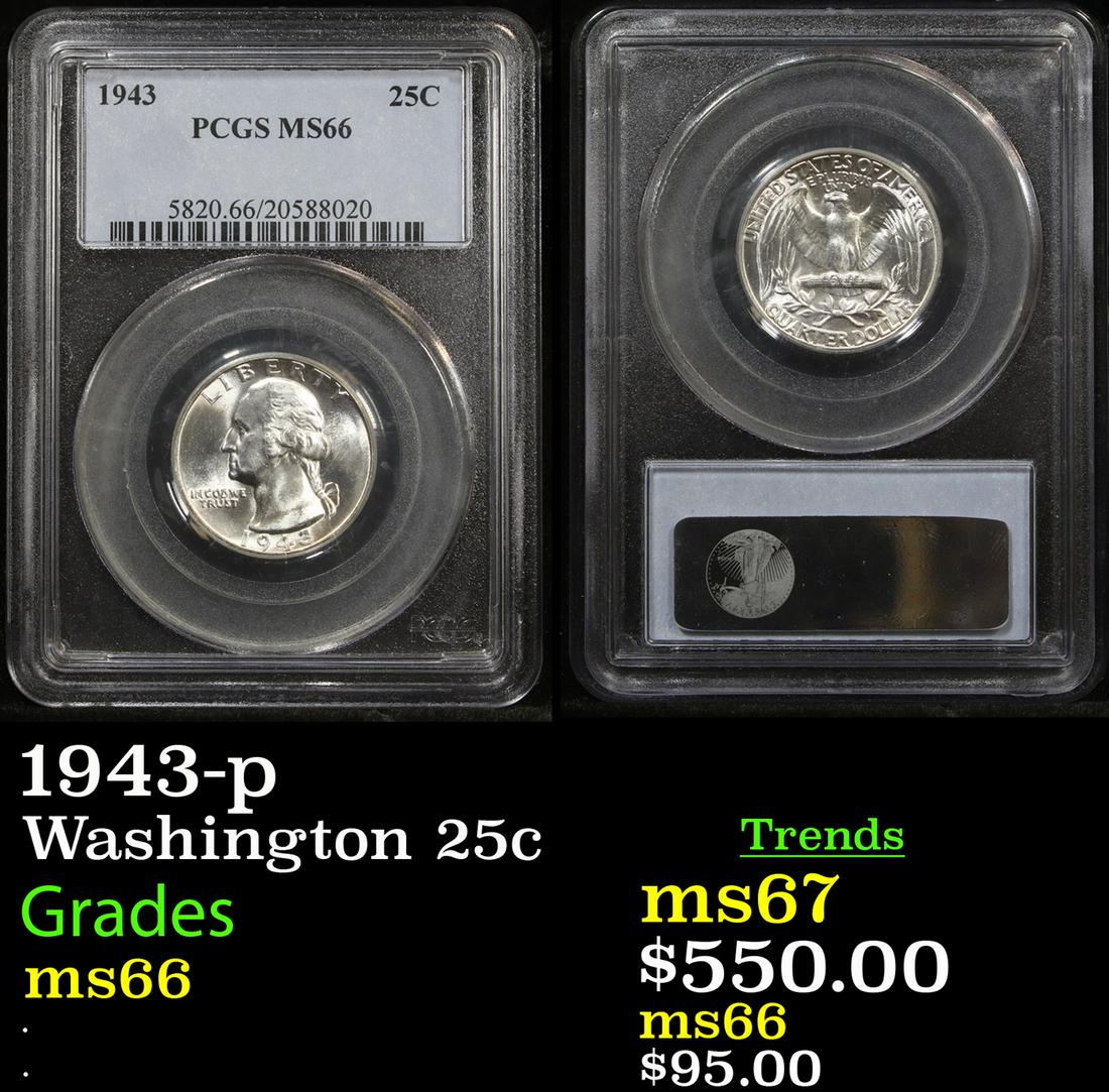 1943-p Washington 25c Graded ms66 (1 of 3)