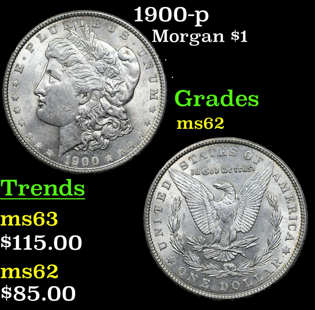 1900-p Morgan Dollar $1 Grades Select Unc (1 of 3)