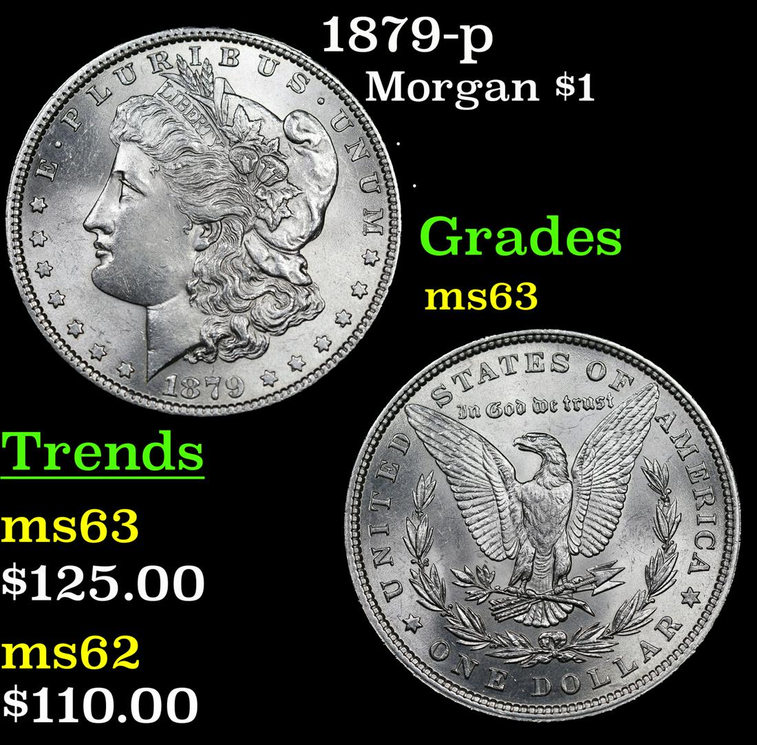 1879-p Morgan Dollar $1 Grades Select Unc (1 of 3)