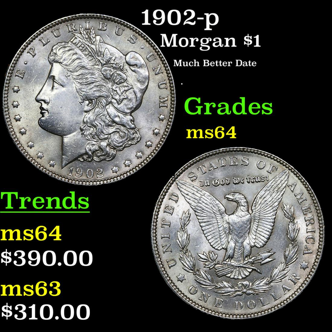 1902-p Morgan Dollar 1 Grades Choice Unc (1 of 3)