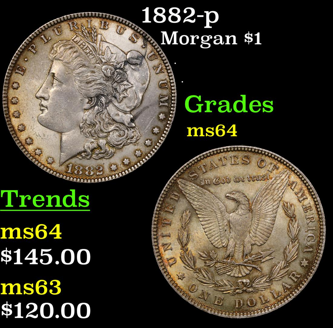 1882-p Morgan Dollar $1 Grades Choice Unc (1 of 3)