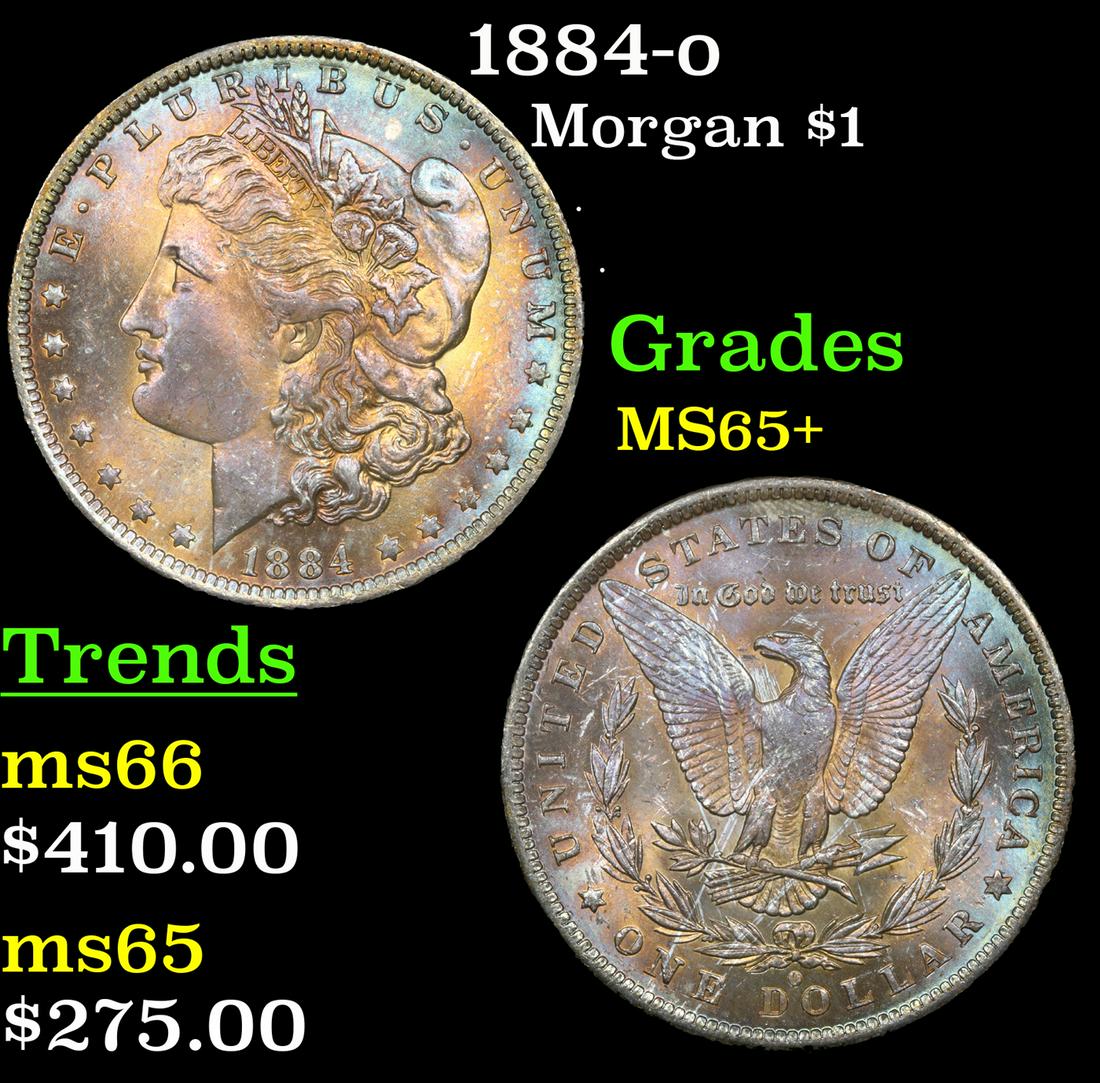 1884-o Morgan Dollar $1 Grades GEM+ Unc (1 of 3)