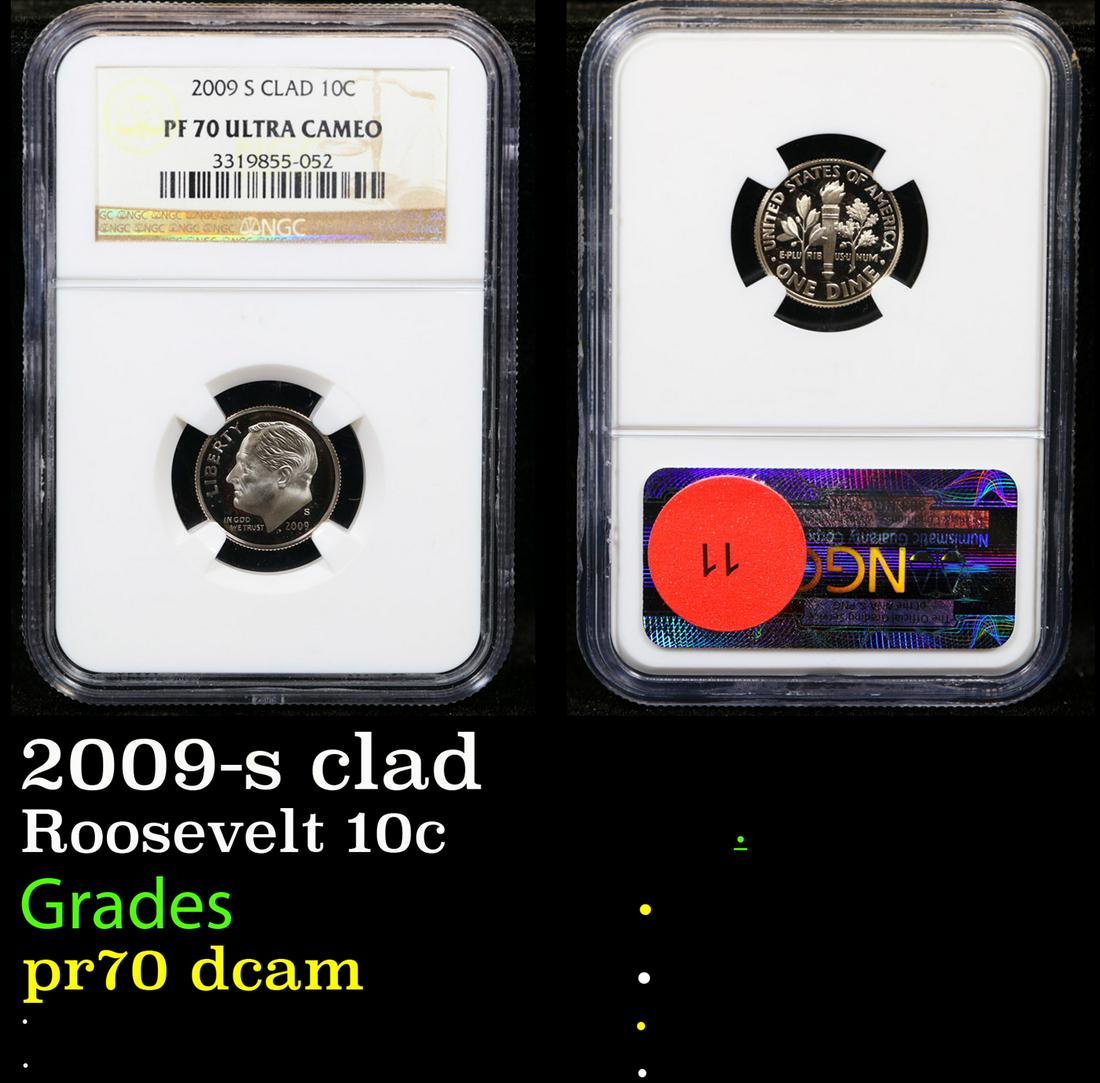 Proof NGC 2009-s clad Roosevelt Dime 10c Graded pr70 dcam By NGC (1 of 3)