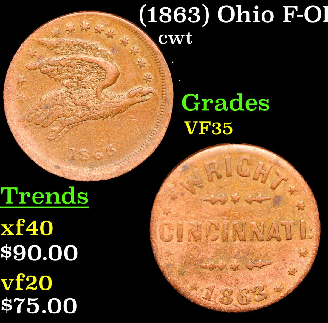 (1863) Ohio F-OH-165-GR-1a cwt Grades vf++ (1 of 3)
