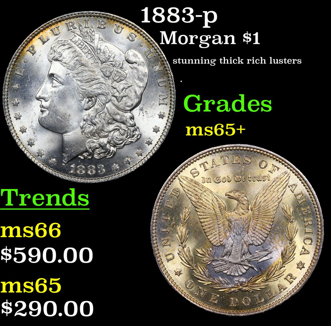1883-p Morgan $1 Grades GEM+ Unc (1 of 3)