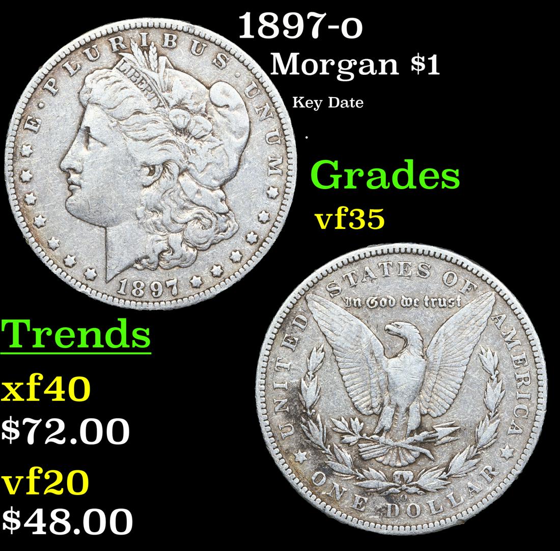 1897-o Morgan Dollar $1 Grades vf++ (1 of 3)