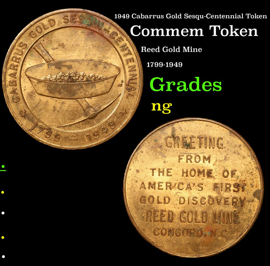 1949 Cabarrus Gold Sesqu-Centennial Token Grades ng (1 of 3)
