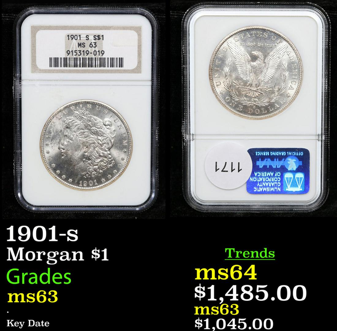 ***Auction Highlight*** NGC 1901-s Morgan Dollar 1 Graded ms63 By NGC (fc) (1 of 3)