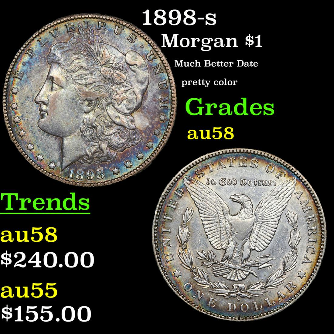 1898-s Morgan Dollar 1 Grades Choice AU/BU Slider (1 of 3)